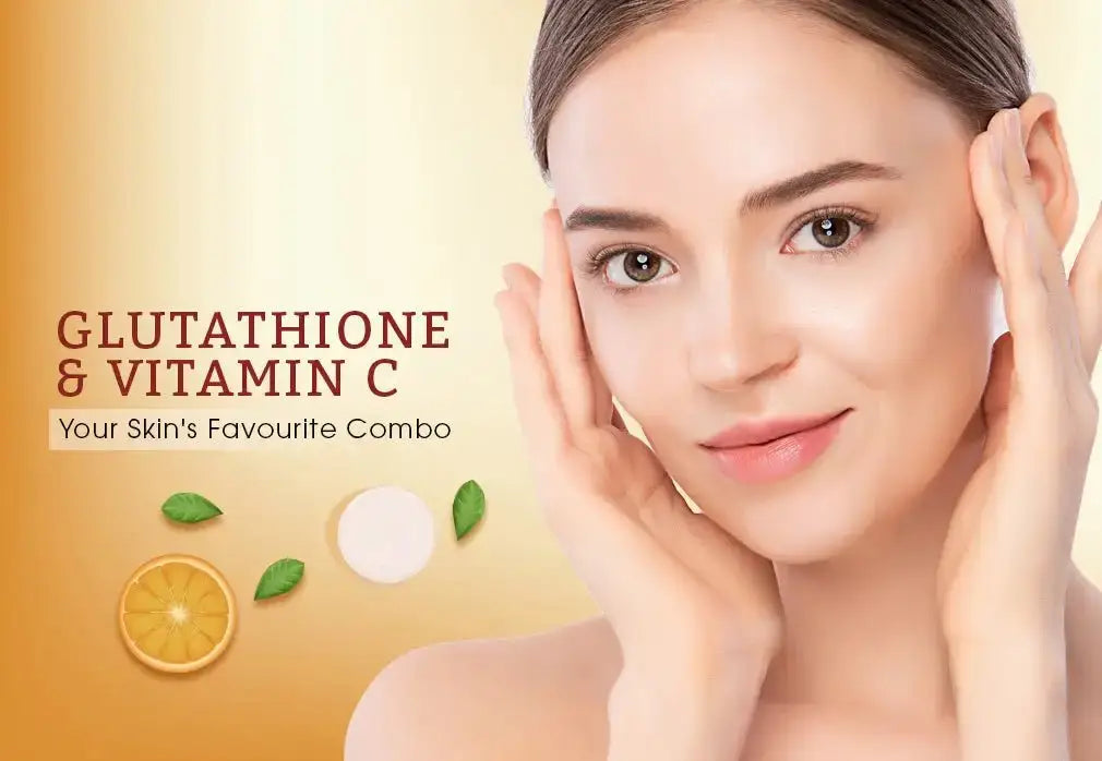 combination of glutathione and vitamin c & C: Your Skin's Favourite Combo cosmetic-grade peptides How to self administer Color:Yellow-Cool